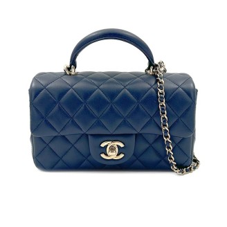 샤넬 카프스킨 뉴미니 탑핸들 크로스백