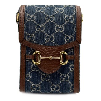 구찌 홀스빗 1955 데님 미니 크로스백 (625615)