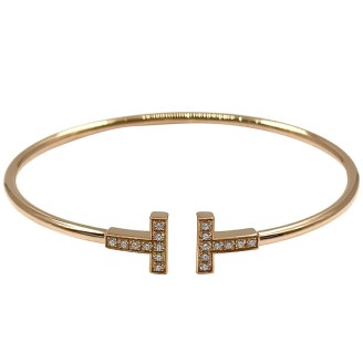 티파니 T 와이어 다이아 팔찌