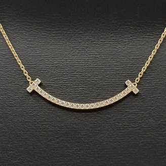 티파니 T 스마일 다이아 목걸이 미듐