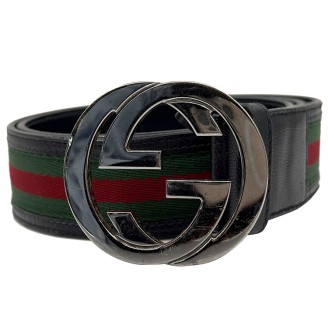 구찌 인터로킹 빅 버클 벨트 (114984)