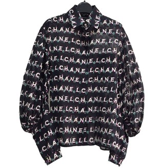 샤넬 코튼 로고 블라우스