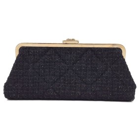 샤넬 트위드 이브닝 클러치