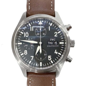 IWC 파일럿 크로노 스틸 시계 (IW371704)