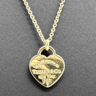 티파니 리턴투 하트 골드 목걸이 미니