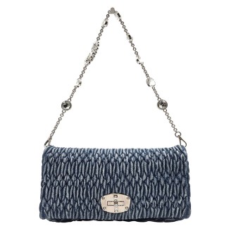 미우미우 데님 크리스탈 숄더백 (5BD233)