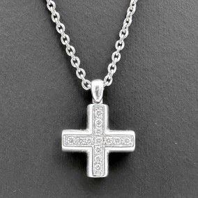 불가리 그리스 크로스 목걸이