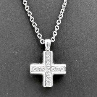 불가리 그리스 크로스 목걸이