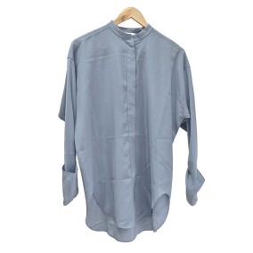 끌로에 차이나 카라 실크 블라우스