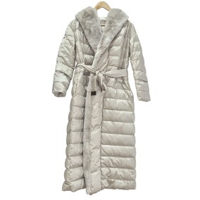 막스마라 리버서블 래빗 퍼 구스 롱패딩