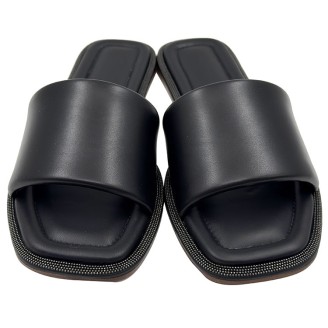 브루넬로 쿠치넬리 레더 슬리퍼